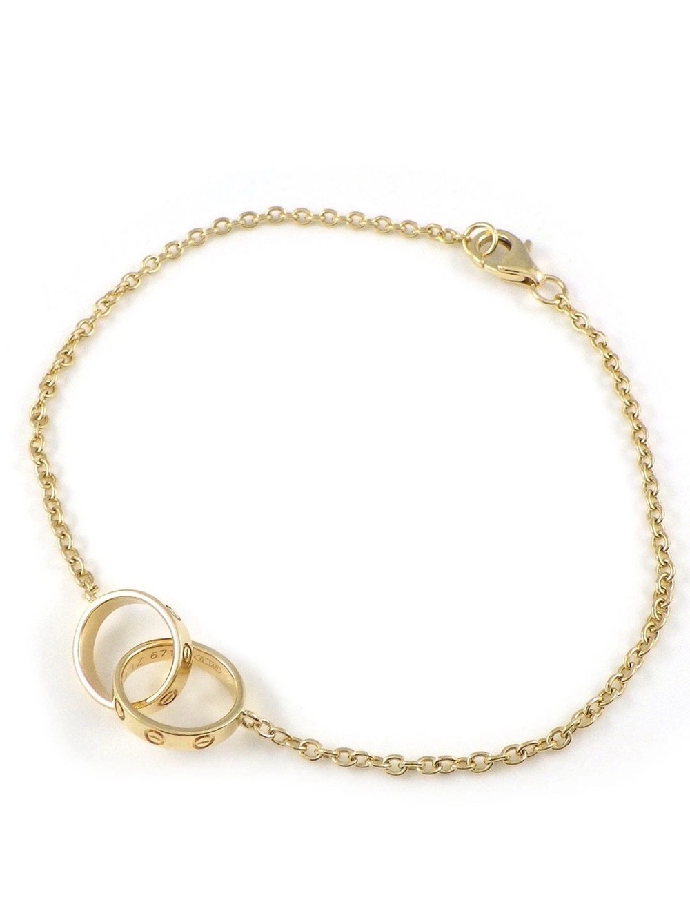 Cartier Yellow Gold Interlocking Ring Bracelet